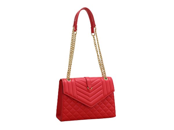 Bolsas de designer de bolsas femininas Cadeia quadrada quente Loulou Chain Real Couro real Bolsas de ombro de grande capacidade