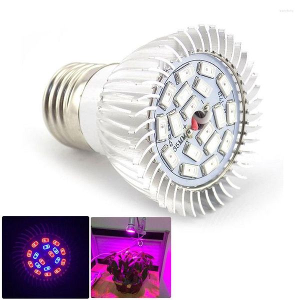 Luzes de cultivo 18 LEDs LED de LED de espectro completo E27 BLUB Plub Plub Lamp para hidroponia de flores AC 110V 220V
