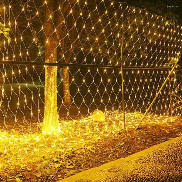 Saiten Große 10X8M 2000 LED Net Mesh String Licht Outdoor Weihnachten Girlande Für Hochzeit Party Urlaub Kommerziellen Mall Dekor