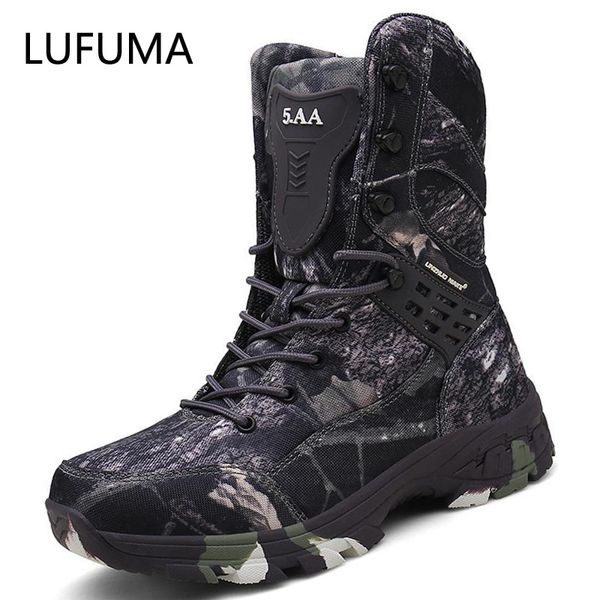 Ботинки GAI, непромокаемые мужские тактические военные камуфляжные ботинки в стиле милитари для пешего туризма, мужская модная рабочая обувь с высоким берцем 221022 GAI