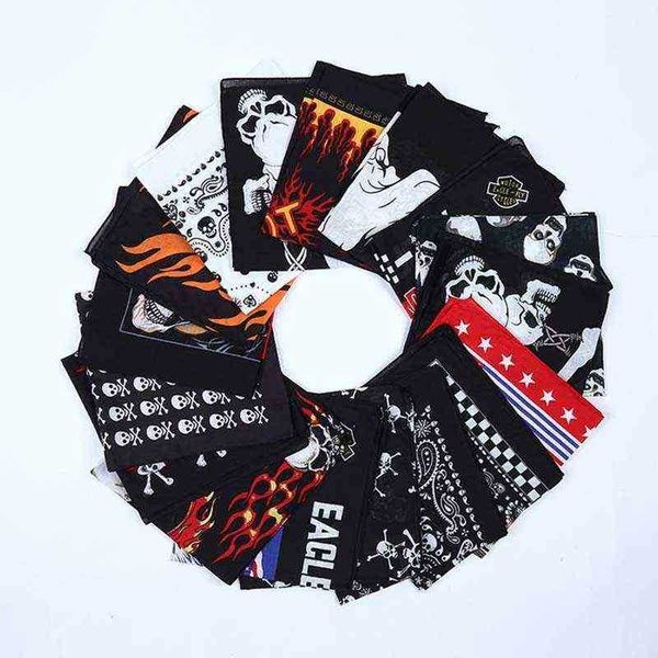 Cranio Stampato Bandana Fazzoletto Creativo di alta qualità Unisex Hip Hop Cool Streetwear Outdoor Maschera antipolvere Copricapo Bandana J220816