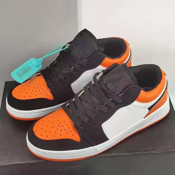 Moda Jumpman Sapatos de basquete 1s tênis de esgoto ao ar livre Sapato de skate casual de couro resistente a desgaste resistente a roupas SB36-44