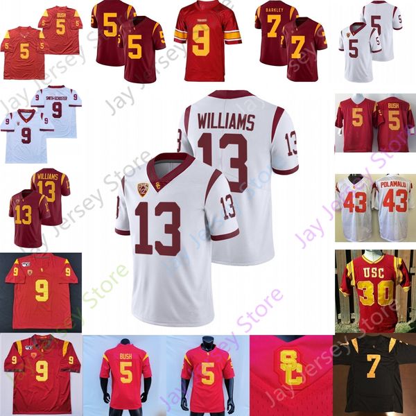 USC Trojans Jersey de futebol do sul da Califórnia NCAA College Reggie Bush Troy Polamalu Caleb Williams Addison Travis Dye Jones Tuipulotu Gentry Lee Bullock Brown