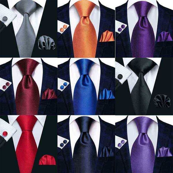 Мужское галстук платки галстук запонки Set Fashion Black For Man Das Party Man Gift Sward Dress Accessories Оптовые J220816