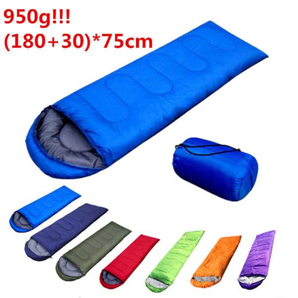 Sacos de dormir 950g 180 30 75 cm de outono inverno primavera envelope externo envelope saco de dormir saco térmico com capuz com capuz de camping capa de descanso T221022