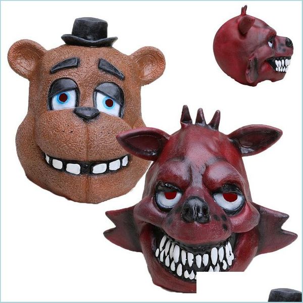 Parti Maskeleri Beş Gece Freddys Mask Fnaf Y Chica Freddy Fazbear Bear Hediye Çocuklar İçin Cadılar Bayramı Parti Dekorasyonları Tedarik Y200103 D DHHM2