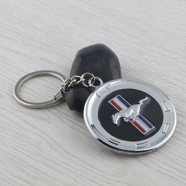 Mustang Badge Keyring Bul Run Horse Emblem Emblem Keyring Key Chain Man Business Creative Metal Gift для автоматических аксессуаров