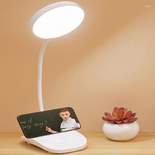 Lampade da tavolo LED Dimmerabile Studio Scrivania Bambini Bambini USB Ricaricabile Luce da lettura luminosa Camera da letto Piccola notte