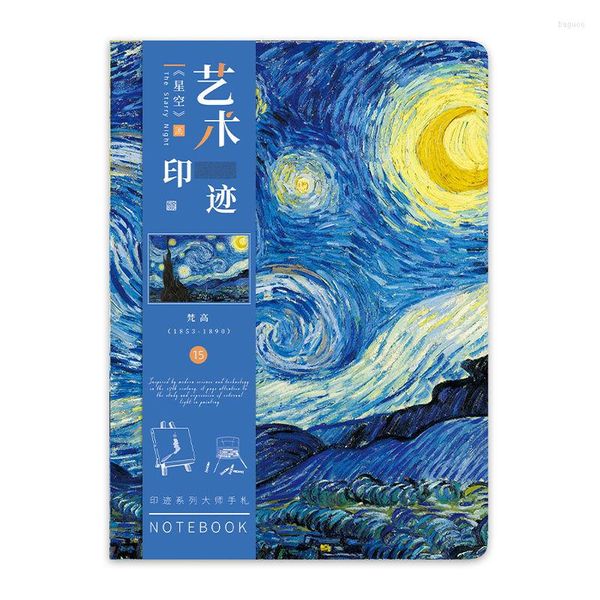Корейские канцелярские канцелярские товары Art Hand Account Bookbook Van Gogh Mogh Painting A5 Retro Блокнот Блок Блокнот