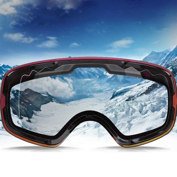 Skibrille 1 Stück Praktische Gläser Schützende, verschleißfeste, einfach zu bedienende Winter-Antibeschlag-Schneebrille L221022