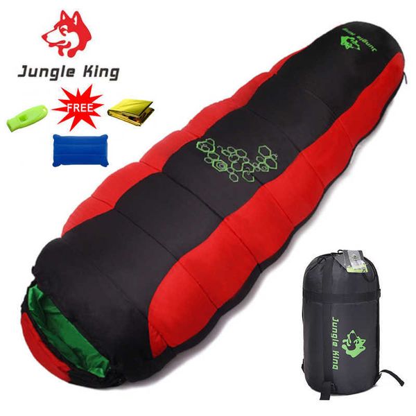 Спальные мешки Jungle King Cy0901 Кемпинг Спящий мешок легкий водонепроницаемый 4 сезона теплые хлопковые спальные мешки для путешествий на открытом воздухе T221022