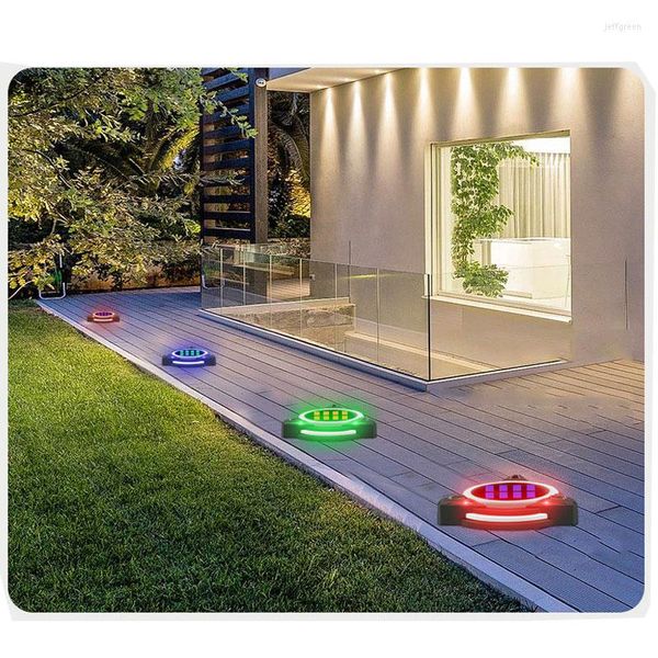 Solar LED colorato oscuramento prato luce a terra con sensore per percorso pavimento giardino sotterraneo paesaggio illuminazione lampada cortile patio