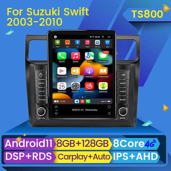 CarPlay Player Car DVD Radio для Suzuki Swift 2003-2010 Android Auto Multimedia GPS Navigation 2 DIN Autoradio