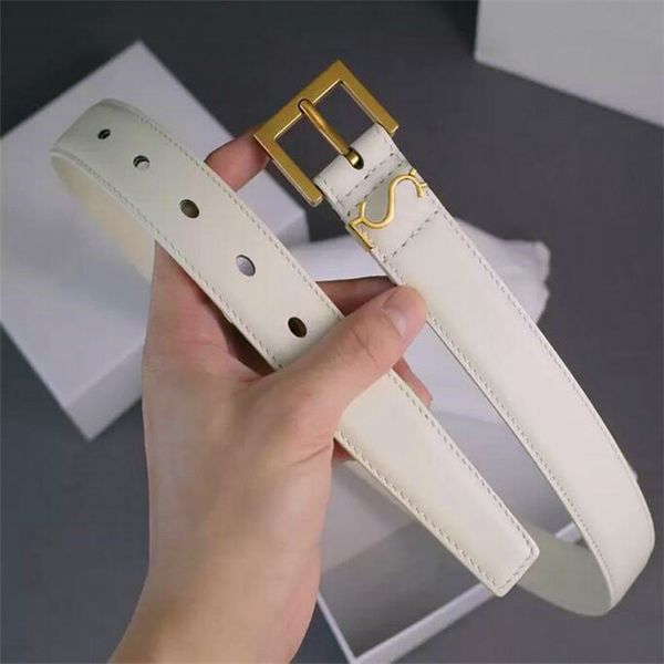 2022 Designer Women Belt Fashion Leather Luxury Metal Buckle Letter Design Accessories Mens