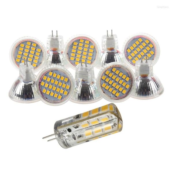 10 шт. Mr11 GU4 Теплый белый 3528 SMD 24 светодиодный освещение Home Spotlight с 1 шт. G4 3W 2835SMD