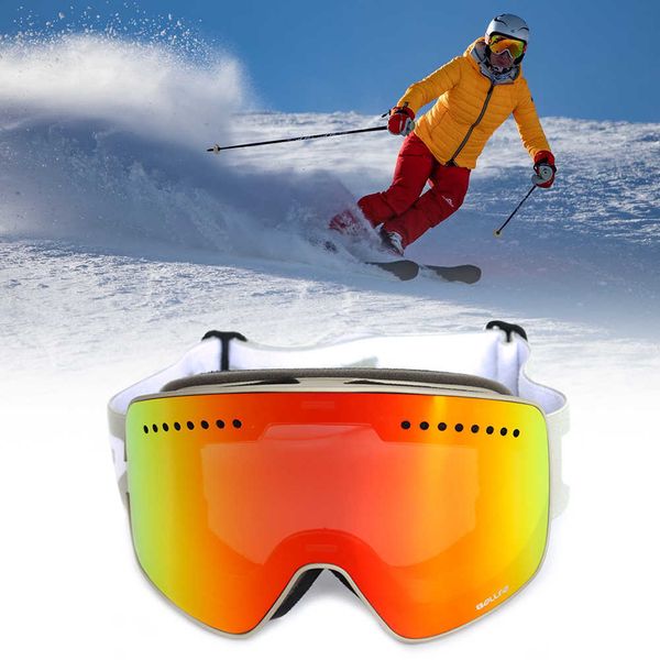 Óculos de esqui Goggs máscara de snowboard para homens mulheres Eyewear UV400 Proteção de neve sobre óculos Montanhador magnético L221022