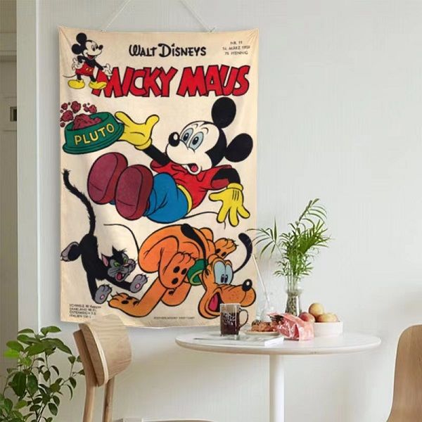 Tapisserie Hintergrund Tuch ins Cartoon Schlafzimmer Wand Vermietung Schlafsaal Renovierung Nachttisch dekorativ hängendes Tuch