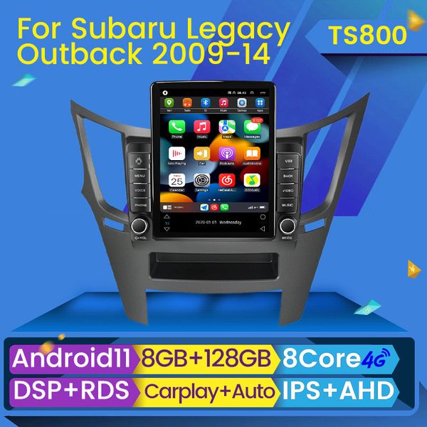 Android 11 jogador DVD Rádio para Subaru Outback Impreza Legacy 2009-2014 LHD Multimídia Tesla Vetic Screen GPS estéreo BT