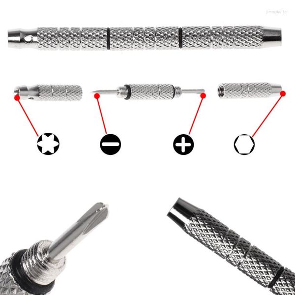 Molduras de óculos de sol 4 em 1 chave de fenda Ferramentas de reparo Ferramentas de reparo de aço de alumínio Mini kits portáteis