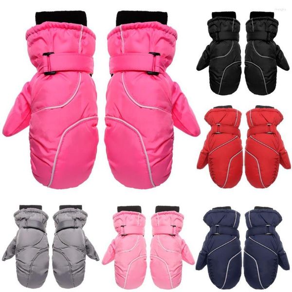 Haarzubeh￶r Kinder Kinder Winter Schnee warmes Handschuhe Jungen M￤dchen Ski Snowboard winddichte wasserdichte Verdickte h￤lt lang￤rmelige F￤umen