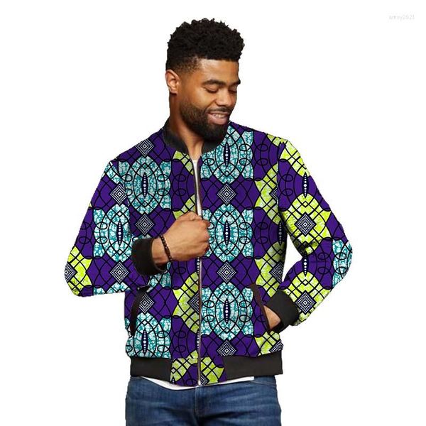 Giacche da uomo Uomo africano Moda nigeriana Dashiki Stampa Cappotti corti Giacca bomber casual Abbigliamento personalizzato