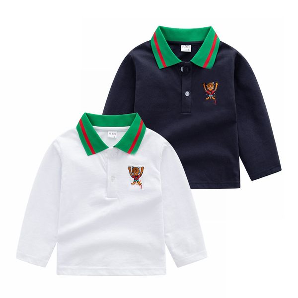 Herbst Jungen T-shirts Baumwolle Langarm Kleinkind T Baby Kinder Polo Shirts Kinder Kleidung