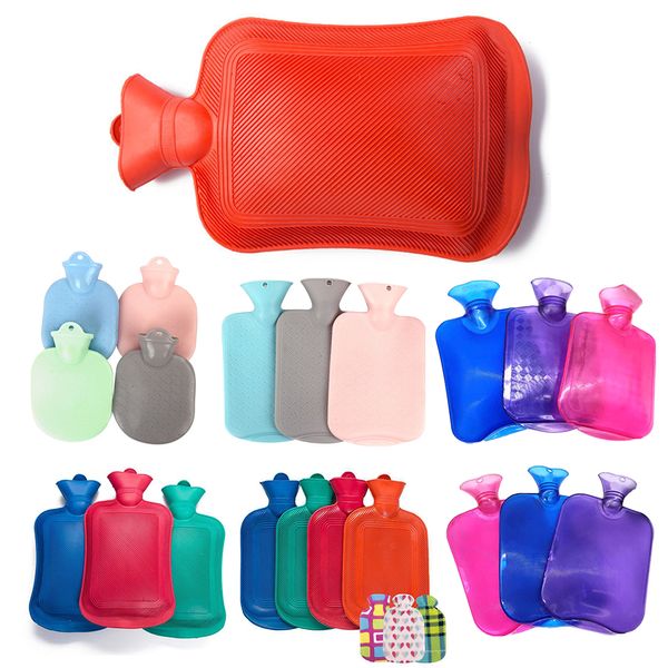2000ML Tragbare Gummi Dicke Hand Wärmer Wärmflaschen Winter Warme Wasser Flasche Mädchen Tasche Füße Tasche
