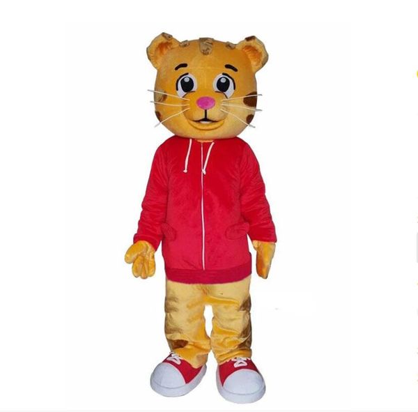 Novo Daniel the Tiger Mascot Costume Dresses Fantasia Roupa adulta Vessa Hot Selling MASCOT Costume Presente para Festa de Aniversário de Natal da festa do Halloween