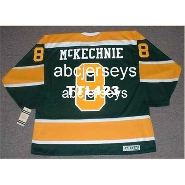 #8 Walt McKechnie California Golden Seals 1972 CCM Vintage Hockey Jersey Stitch любой номер имени