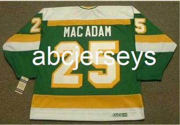 Homens Vintage # 25 AL MACADAM Minnesota North Stars 1979 CCM Hockey Jersey personalizado qualquer número de nome