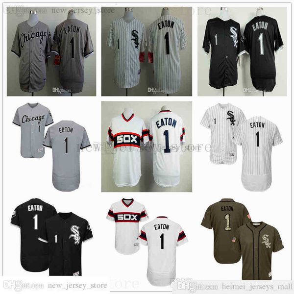 Custom 2019th Man Women Youth Kids Vintage Baseball Jerseys Adam #1 Eaton Home White Black Grey Dop Trow Cool Base Shinted Jersey