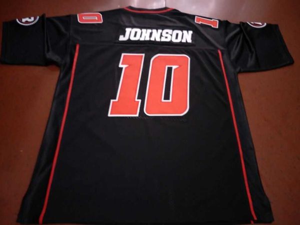 costura vintage ottawa redblacks #10 Kierrie Johnson Jersey Size S-4xl Custom Qualquer nome Número Jersey