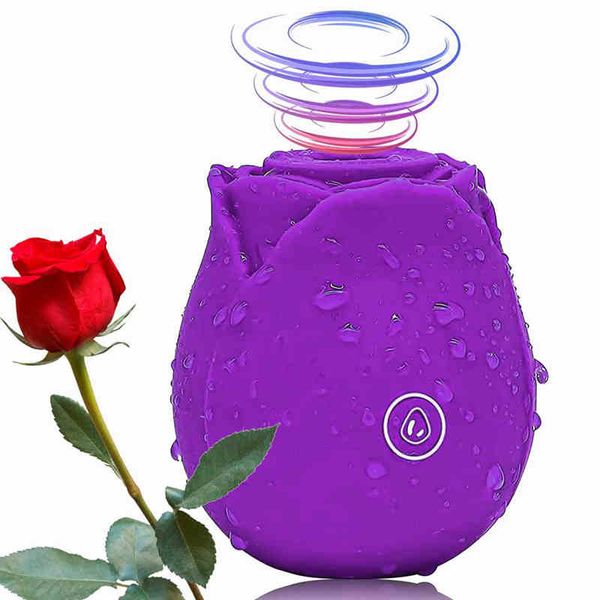 Розовая вибратор удовольствие роза секс -игрушка присосание взрослые сенсорные игрушки стимулятор клитора с 10 вибрациями