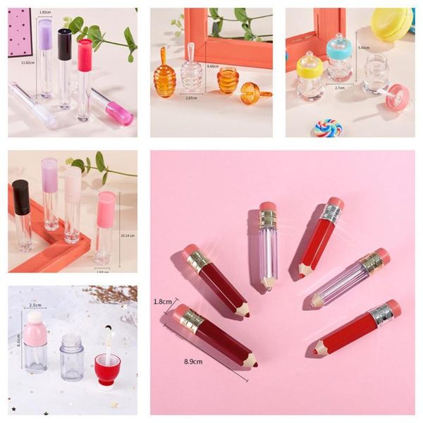 Lip Gloss uma variedade de tubo vazio de esmalte para escolha Private Rótulo Privado Coleção de amostras de maquiagem de maquiagem de viagem em massa de beleza personalizada