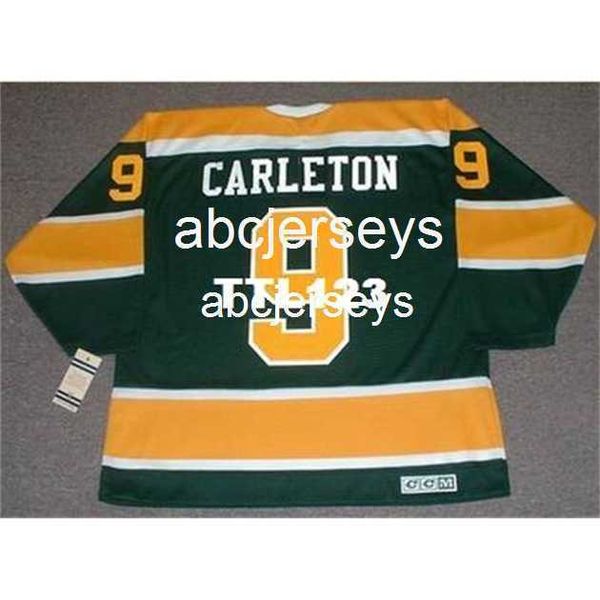 #9 WAYNE CARLETON California Golden Seals 1971 CCM Vintage Hockey Jersey Nähen Sie eine beliebige Namensnummer