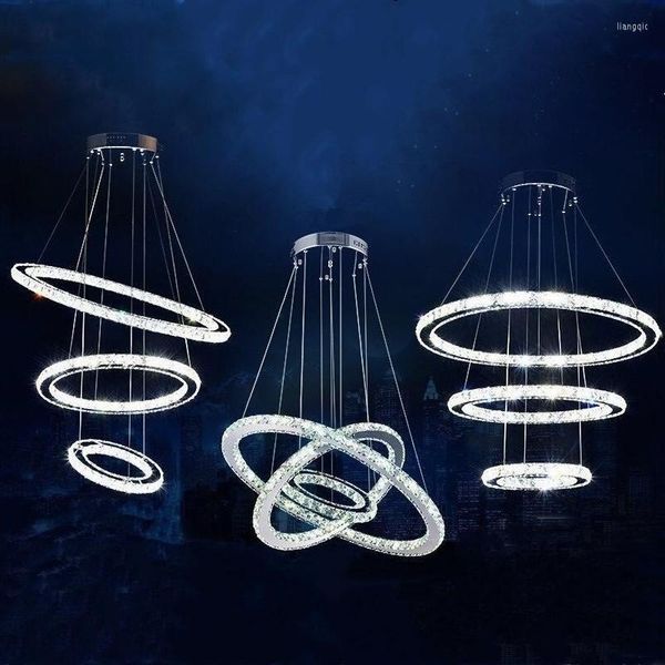 Chandelins modernos K9 Crystal Led Lustelier luz