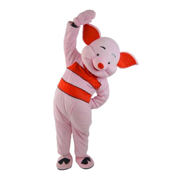 Ferkel Schwein Maskottchen Kostüm Freund Party Kostüm Halloween Geburtstag Party Outfit Erwachsene Größe für Halloween Party Drache Weihnachten