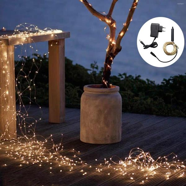 Fascio di luci a LED con corde 280 luci esterne per tende con decorazione per albero di Natale per matrimoni in giardino