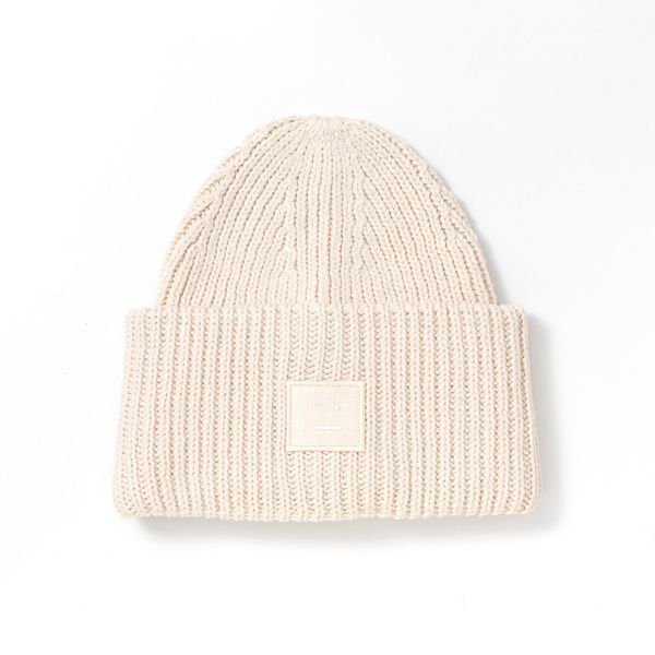 Gorro de malha Lady Thread/Bonés de caveira Tricô de lã misturada Chapéu de rosto sorridente Chapéu de esqui de cabeça quente Chapéus de inverno para mulheres Modelos de casal 36 novas cores