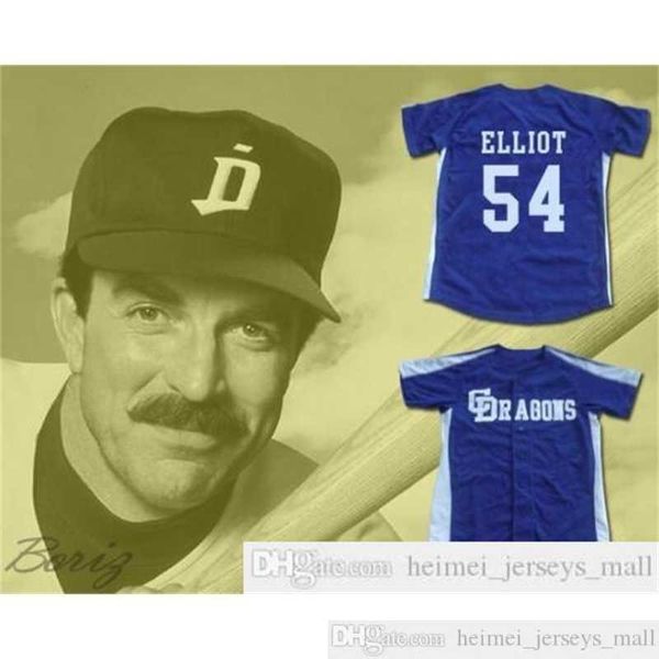 Minanser Chunichi Dragons Jack Elliot Mr. Baseball Movie Jersey 54 Herren-Trikots mit allen Nähten, Marineblau, Weiß, S-3XL, schneller Versand