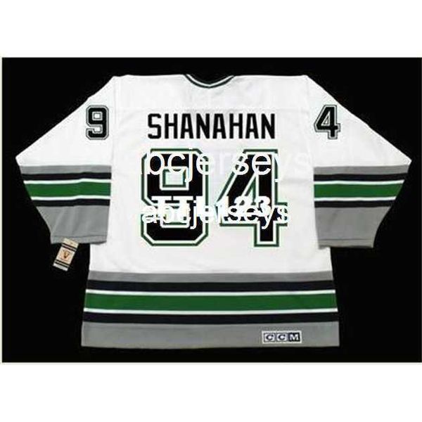 # 94 BRENDAN SHANAHAN Hartford Whalers 1995 CCM Vintage Home Hockey Jersey Cuci qualsiasi numero di nome