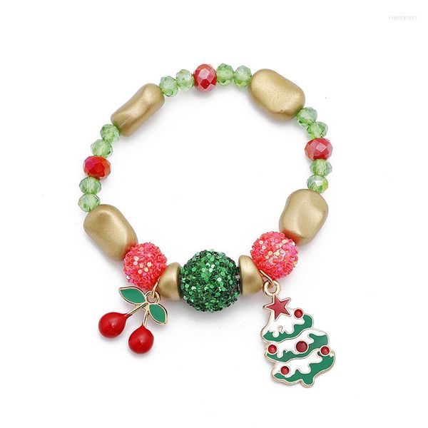 Weihnachtsdekorationen 1 Stück europäisches und amerikanisches Armband Schneemann Alter Mann Candy Pearl Jahr Dekoration Home Decor Geschenk