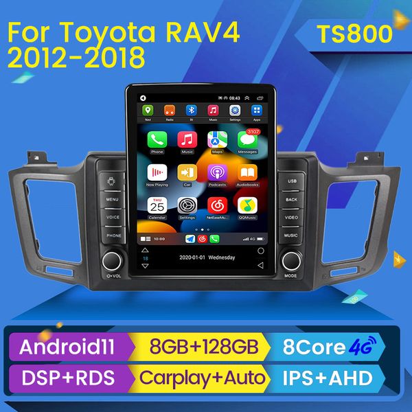 Android 11 Car DVD -радио мультимедиа для Toyota RAV4 RAV 4 2012 - 2018 GPS Navigation 2 DIN Autoradio CarPlay Stereo Bt Wifi