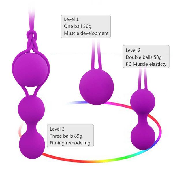 Itens de beleza bolas/conjunto aperto apertar a vagina kegel bola de silicone massageador benwa brinquedos sexy para o ovo de treinamento muscular da mulher