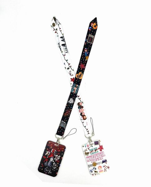 Stranger Things Lanyards für Schlüssel, Umhängeband für Kartenabzeichen, Fitnessstudio, Schlüsselanhänger, Schlüsselband, Schlüsselhalter, DIY-Hängeseil, Telefonzubehör