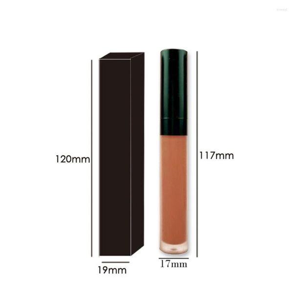 Lipgloss 24 Farben Lipgloss Private Label Custom Black Box Lid Zylindrisches Mousse Bulk Makeup