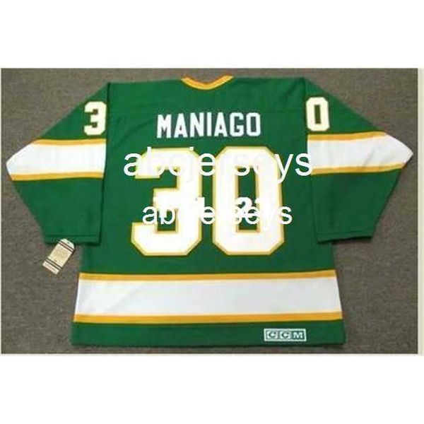 #30 CESARE MANIAGO Minnesota North Stars 1967 CCM Vintage Home Hockey Jersey Costure qualquer número de nome