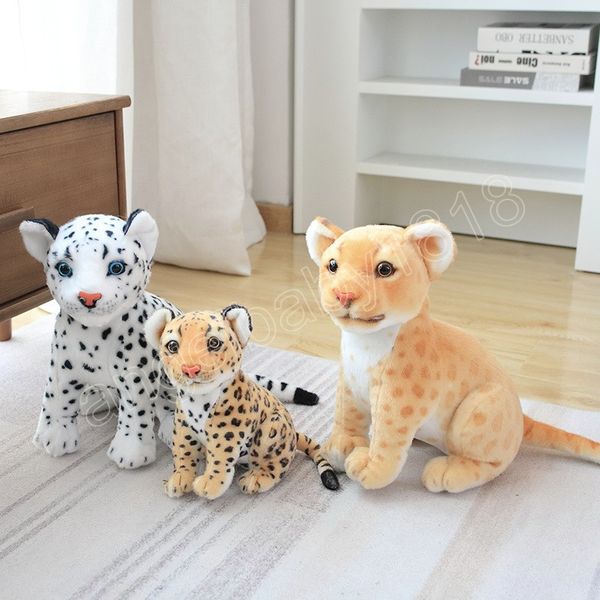 Simulazione realistica Leopard Lion Peluche Bambola di pezza Home Simulation Decor Kawaii Baby Child Enlightenment Companion Toy