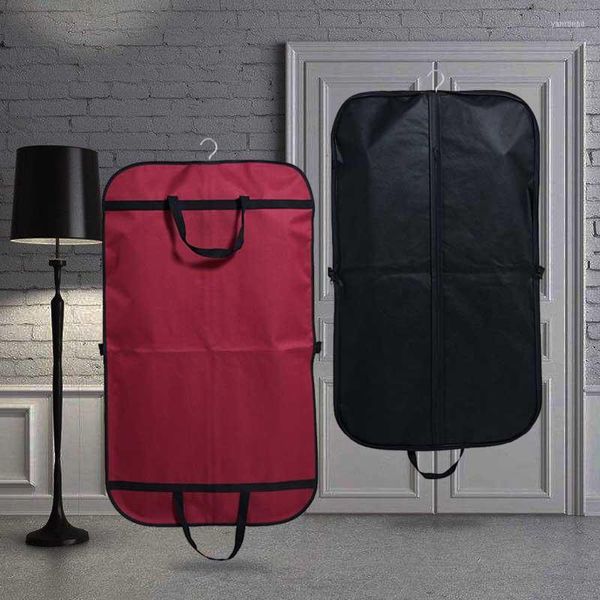 Kleidung Lagerung Kleiderschrank Anzug Abdeckung Taschen Kleidung Tasche Fall Für Schwarz Rot Staub Proof Kleiderbügel Mantel Kleidungsstück