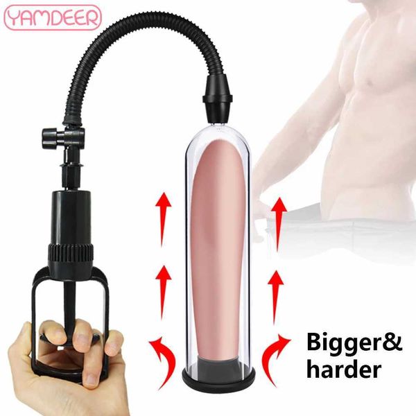 Articoli di bellezza Pompa per pene maschile Vuoto Manuale Extender Enhancer Masturbatore Penile Trainer Tool Giocattoli sexy per adulti per uomo